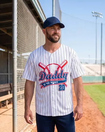 All-over Print Baseball Jersey Without Piping (White Buttons)
