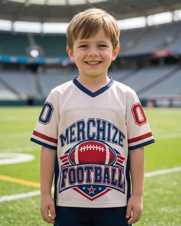 All-over Print Kid Hybrid Mesh V-neck Short Sleeve Jersey With Name Patch