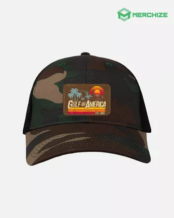 Leather Patch Mesh-Back Twill Trucker Cap VC400 (Made in US)