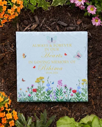 2-side Printed Memorial Garden Stone
