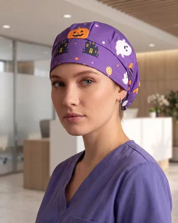 All-over Print Bouffant Scrub Cap