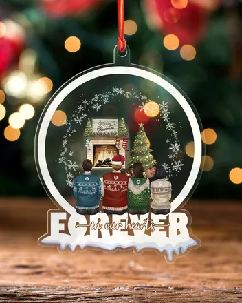 Custom Shape Clear 1-side Printed Acrylic Ornament (Made in US)