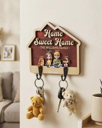 Custom Shape Wood Key Holder