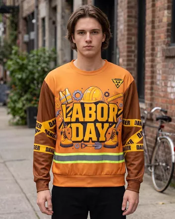 All-over Print Reflective Sweatshirt (Lightweight)