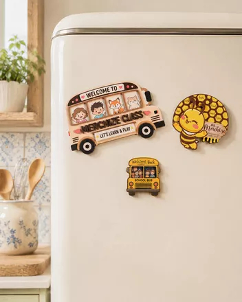Custom Shape 2-Layer Wood Magnet
