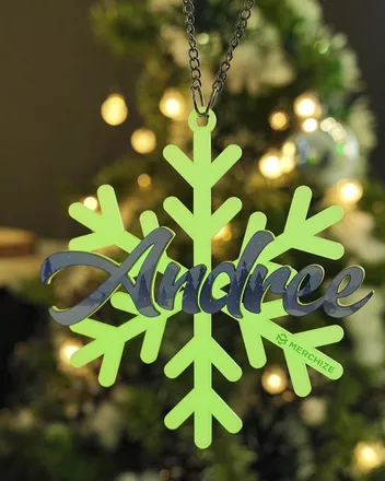 Custom Shape Wood and Luminous Acrylic Ornament