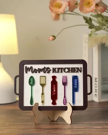 Custom Shape Wood and Acrylic Mirror Sign