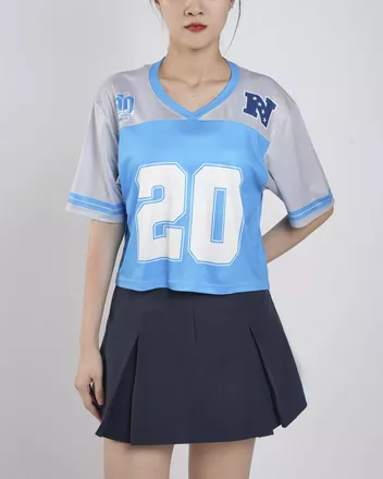 All-over Print Crop Top Football Jersey