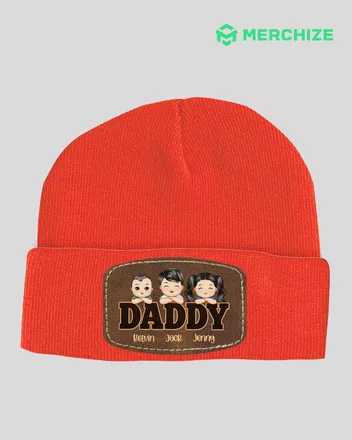  Leather Patch Beanie for Kid (Made in US) 