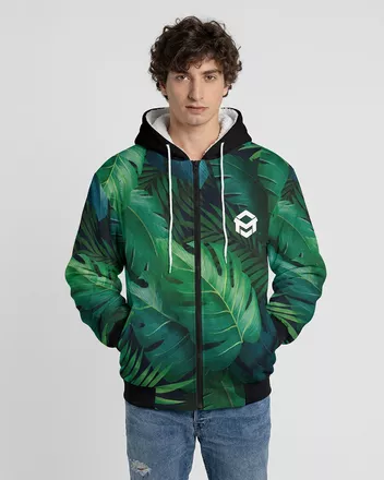 All-over Print Fleece Zip Hoodie