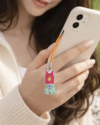 Custom Shape Acrylic Connected Phone Charm