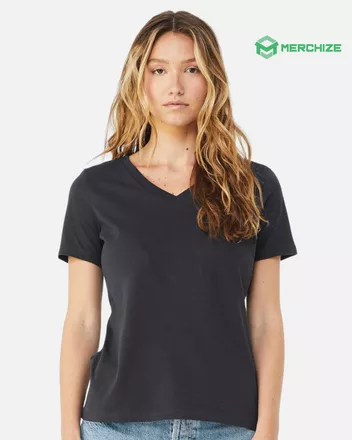 Women’s Relaxed Jersey V-Neck Tee Bella Canvas 6405 (Made in US)