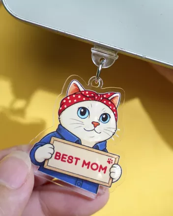 Custom Shape Acrylic Dust Plug Charm
