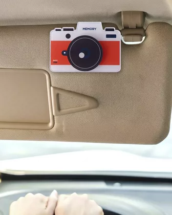 Custom Shape Acrylic Car Clip With Spinning Charm