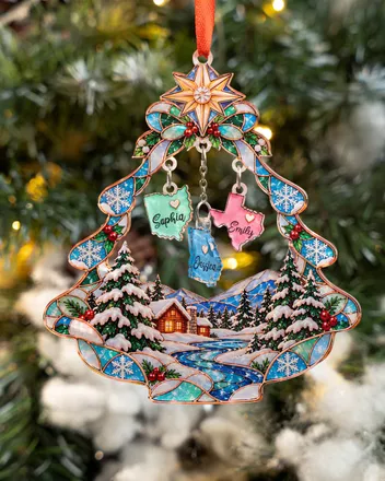 Custom Shape Acrylic Ornament With Multiple Charms