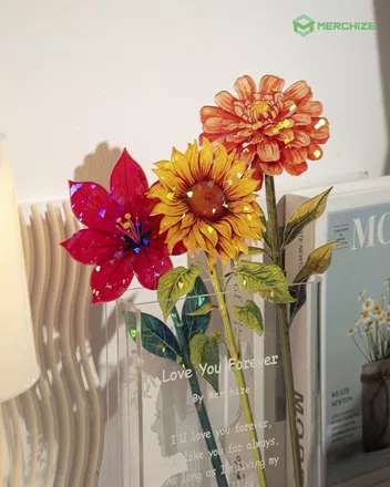 Custom Shape Hologram Flower
