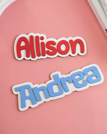 2 Layers Attachable Wooden Tag