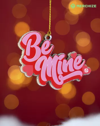 Custom Shape 2-Layer Glitter Wood Ornament