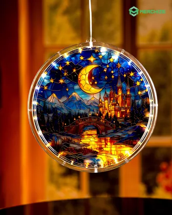 Acrylic LED Hanging Light Lamp (Circle Frame)