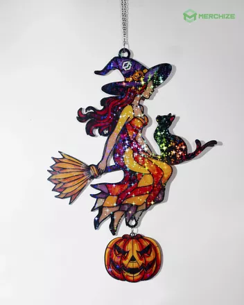  Custom Shape Acrylic Hologram Ornament With Charm 