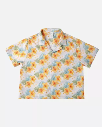 All-over Print Womens' Crop Hawaiian Shirt