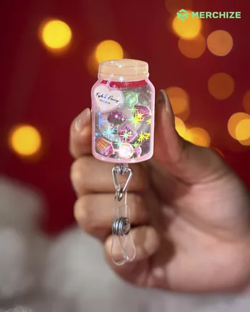 Custom Shape Hologram Shaker Badge Reel