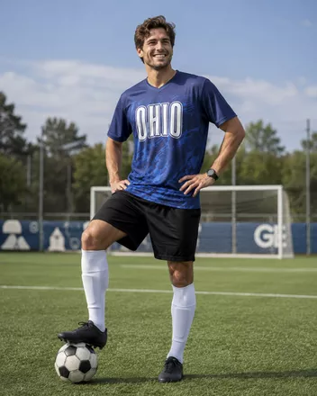 All-over Print Mesh Football Jersey