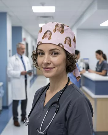 All-over Print Scrub Cap