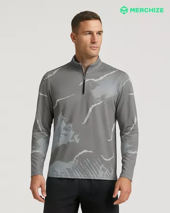 All-over Print Long Sleeve 1/4 Zip Jersey
