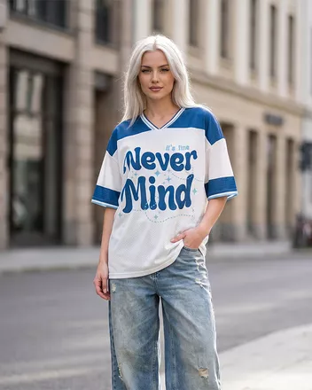 All-over Print Drop Shoulder Mesh Football Jersey