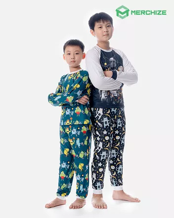 All-over Print Kid Raglan Pajamas Set