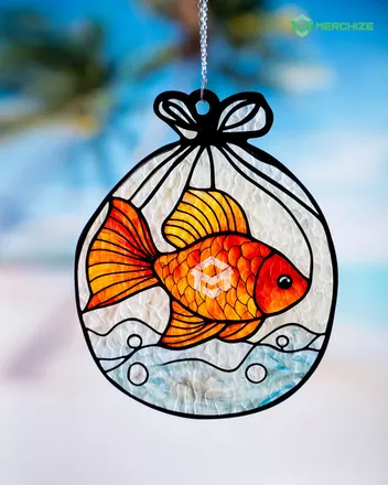 Custom Shape Wavy Acrylic Suncatcher Ornament