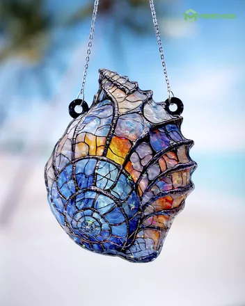 Custom Shape Wavy Hologram Suncatcher Ornament