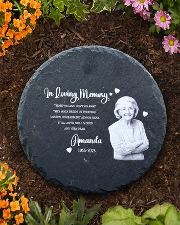 1-side Printed Memorial Garden Stone