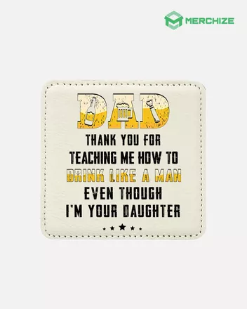 Square Leatherette Coaster (Made in US)