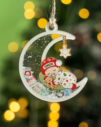 Custom Shape Glitter Shaker Ornament
