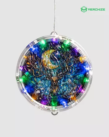 Wavy Acrylic LED Hanging Light Lamp (Circle Frame)