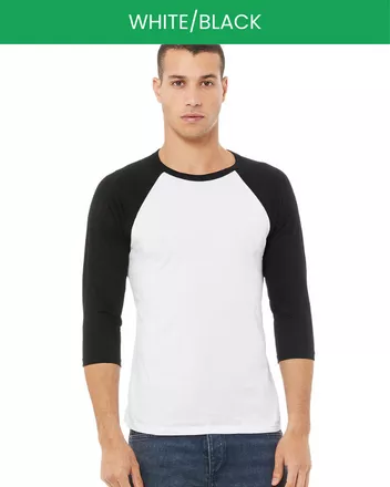 Unisex 3/4 Sleeve Baseball T-shirt Bella Canvas 3200 (Made in US)