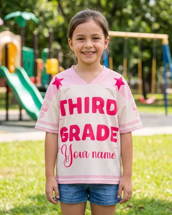All-over Print Kid and Youth Drop Shoulder Mesh Football Jersey