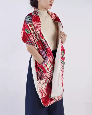 All-over Print Fleece Pocket Scarf