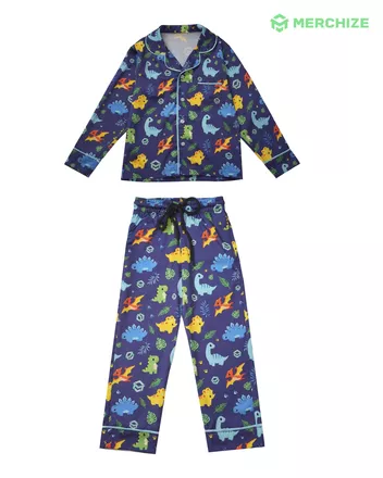 All-over Print Kid Satin Pajamas Set